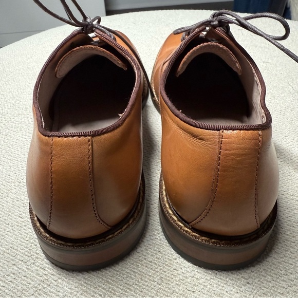 Vince Camuto Brown Leather Oxfords with Polished Finish - Picture 7 of 9
